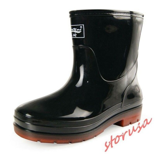 rubber block heel boots